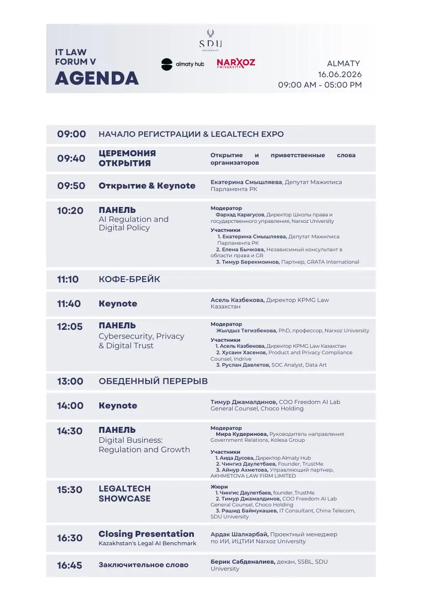 Программа IT Law Forum V 2026